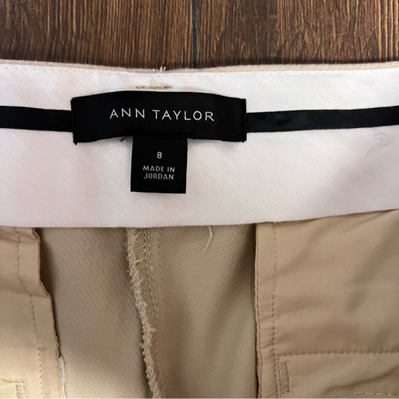 Ann Taylor Tan crop pant SZ 8 - Picture 4 of 5